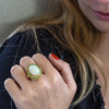 Bague d'occasion or 750 jaune opale tsavorites diamants - vue Vporté 1