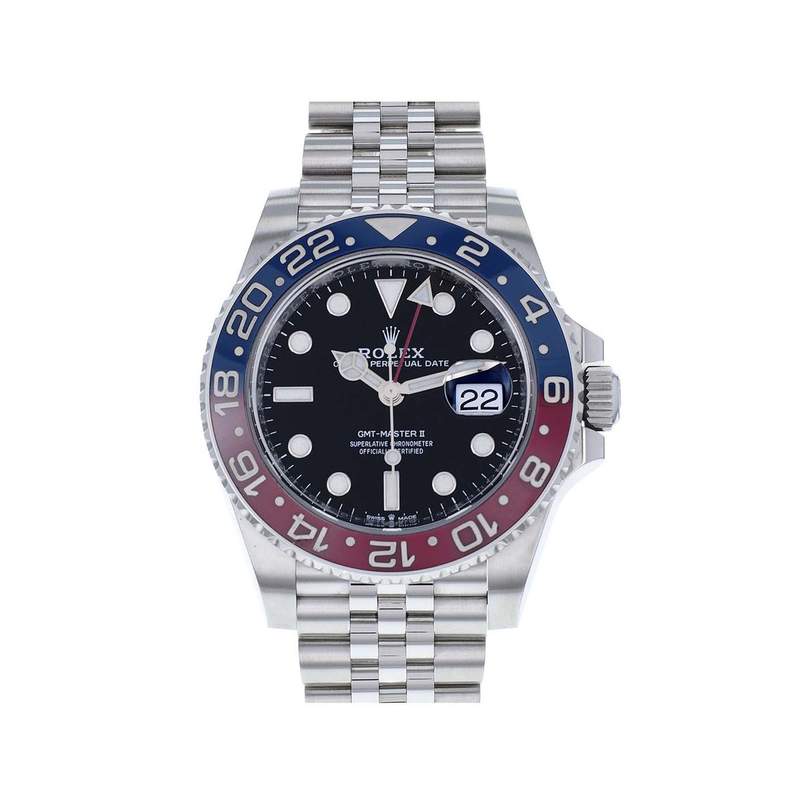 Montre d'occasion Rolex GMT Master II homme automatique acier - vue D1