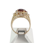 Bague d'occasion or 750 jaune corindon synthétique - vue 3