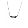 Collier d'occasion or 375 2 tons feuille de laurier saphirs et diamants 45 cm - vue V1