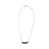 Collier d'occasion or 375 2 tons feuille de laurier saphirs et diamants 45 cm - vue V2