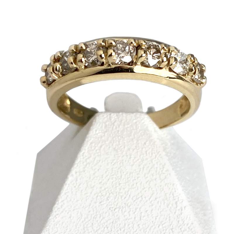 Bague d'occasion or 750 jaune diamants - vue 1