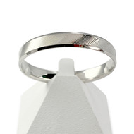 Bague d'occasion or 750 blanc irisé 4 mm