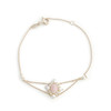 Bracelet d'occasion or 375 rose opale zirconia et perle - vue V1