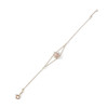 Bracelet d'occasion or 375 rose opale zirconia et perle - vue V2