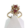 Bague d'occasion or 750 jaune rubis diamant - vue V1