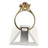 Bague d'occasion or 750 jaune rubis diamant - vue V3