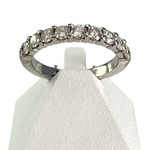 Bague d'occasion or 750 blanc diamants - vue 1