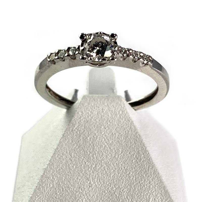 Bague d'occasion or 750 blanc diamant - vue 1