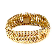 Bracelet d'occasion or 750 jaune maille fantaisie 20cm