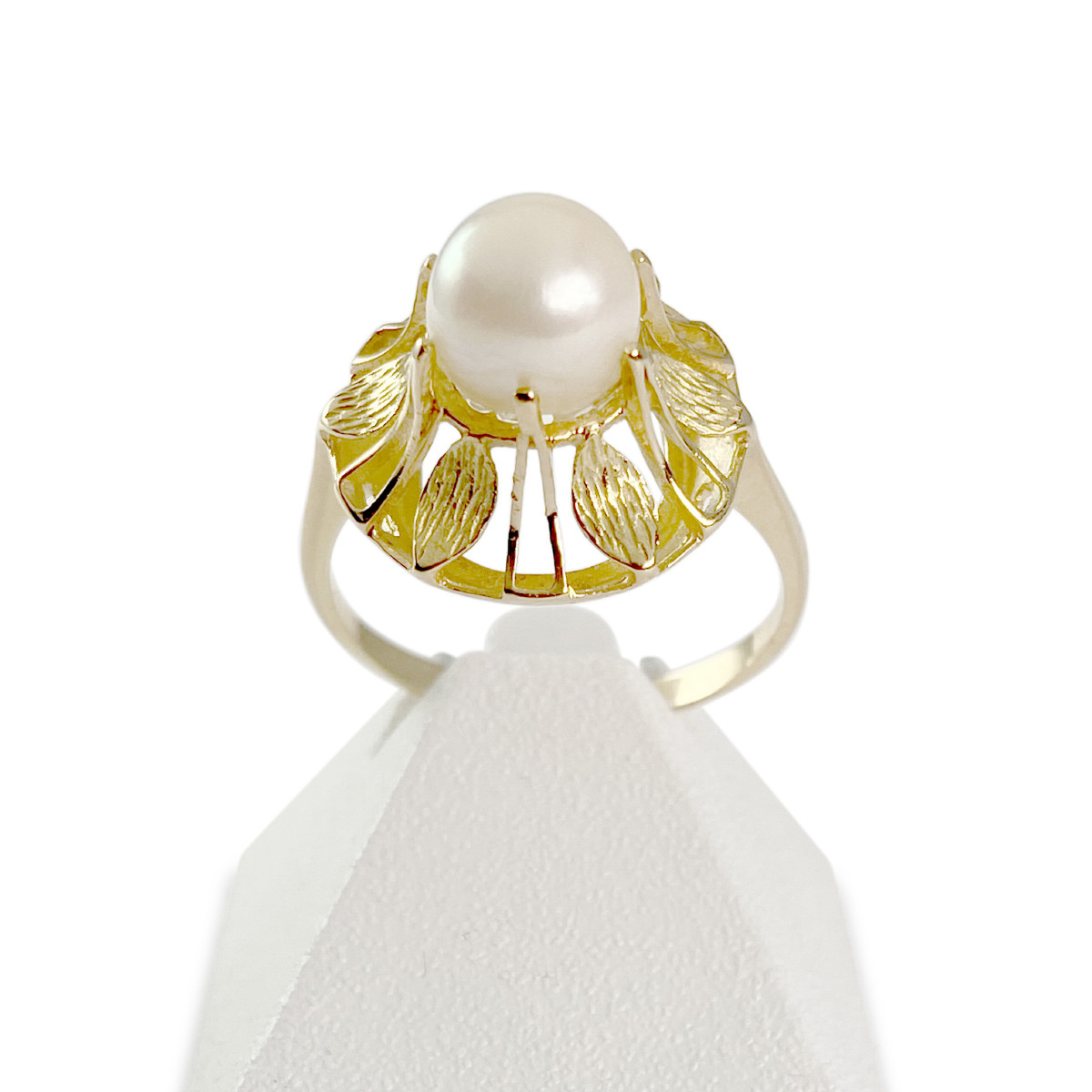 Bague d'occasion or 750 jaune perle de culture