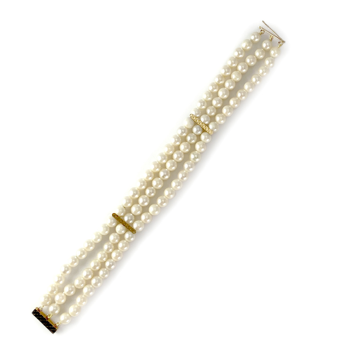 Bracelet d'occasion or 750 jaune perle de culture du japon - vue 3