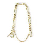 Bracelet d'occasion or 585 jaune maille cheval alternée 18cm - vue 2