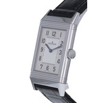 Montre d'occasion Jaeger Lecoultre Reverso homme mécanique acier bracelet cuir noir - vue D3