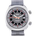 Montre d'occasion Oris Chronoris homme chronographe automatique acier textile gris - vue 1