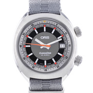 Montre d'occasion Oris Chronoris homme chronographe automatique acier textile gris