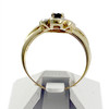 Bague d'occasion or 750 2 tons diamants saphir - vue V3