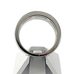 Second-hand gold 750 white sapphire and diamond ring - view 3