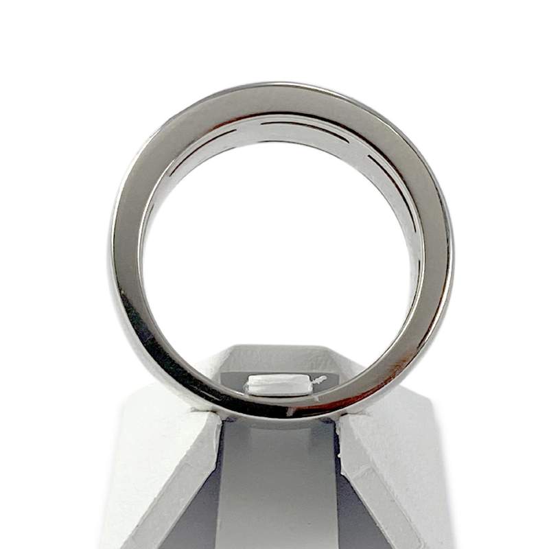Bague d'occasion or 750 blanc saphir et diamant - vue 3