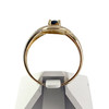 Bague d'occasion or 750 2 tons saphir diamants - vue V3
