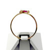 Bague d'occasion or 750 jaune zirconia rubis - vue V3