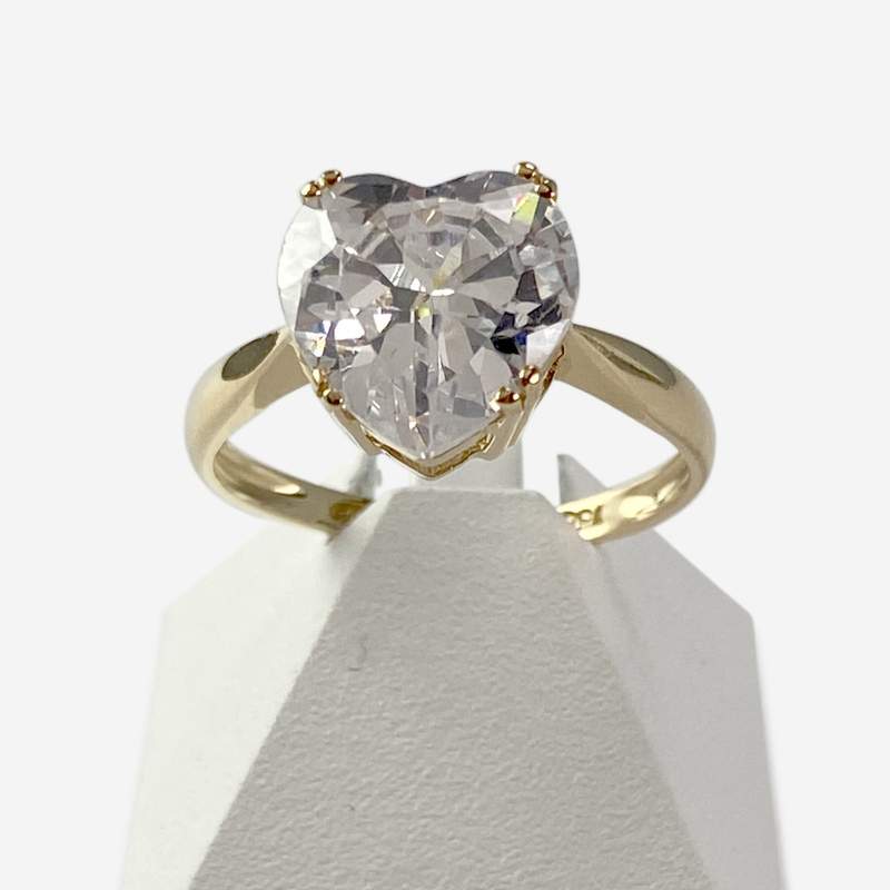 Bague d'occasion or 750 jaune zirconia - vue 1