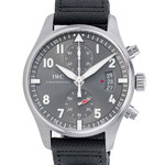 Montre d'occasion IWC Spitfire Chronographe homme automatique acier bracelet textile noir - vue 1
