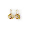 Boucles d'oreilles d'occasion or 750 jaune diamants - vue V3
