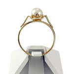 Bague d'occasion or 750 jaune perle de culture - vue 3