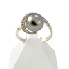 Bague d'occasion or 750 2 tons perle de tahiti diamant - vue V1