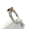 Bague d'occasion 2 ors 750 saphir ovale et diamants - vue V2