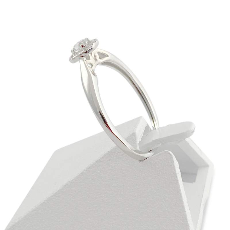 Bague d'occasion 2 ors 750 diamant - vue 2