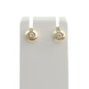 Boucles d'oreilles d'occasion or 750 jaune diamants - vue V1