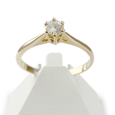 Bague d'occasion or 750 jaune diamant - vue 1