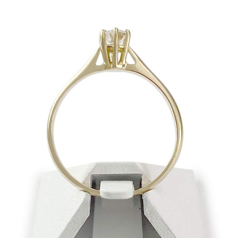 Second-hand gold 750 yellow diamond ring - view 3