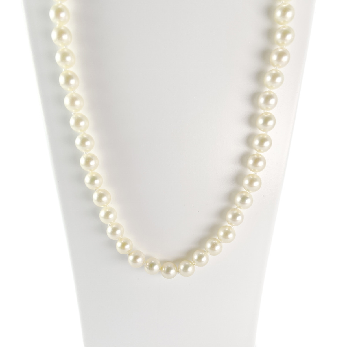 Collier d'occasion or 750 jaune perles du japon 48 cm