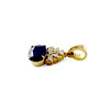 Pendentif d'occasion or 750 jaune saphir et diamants - vue V2
