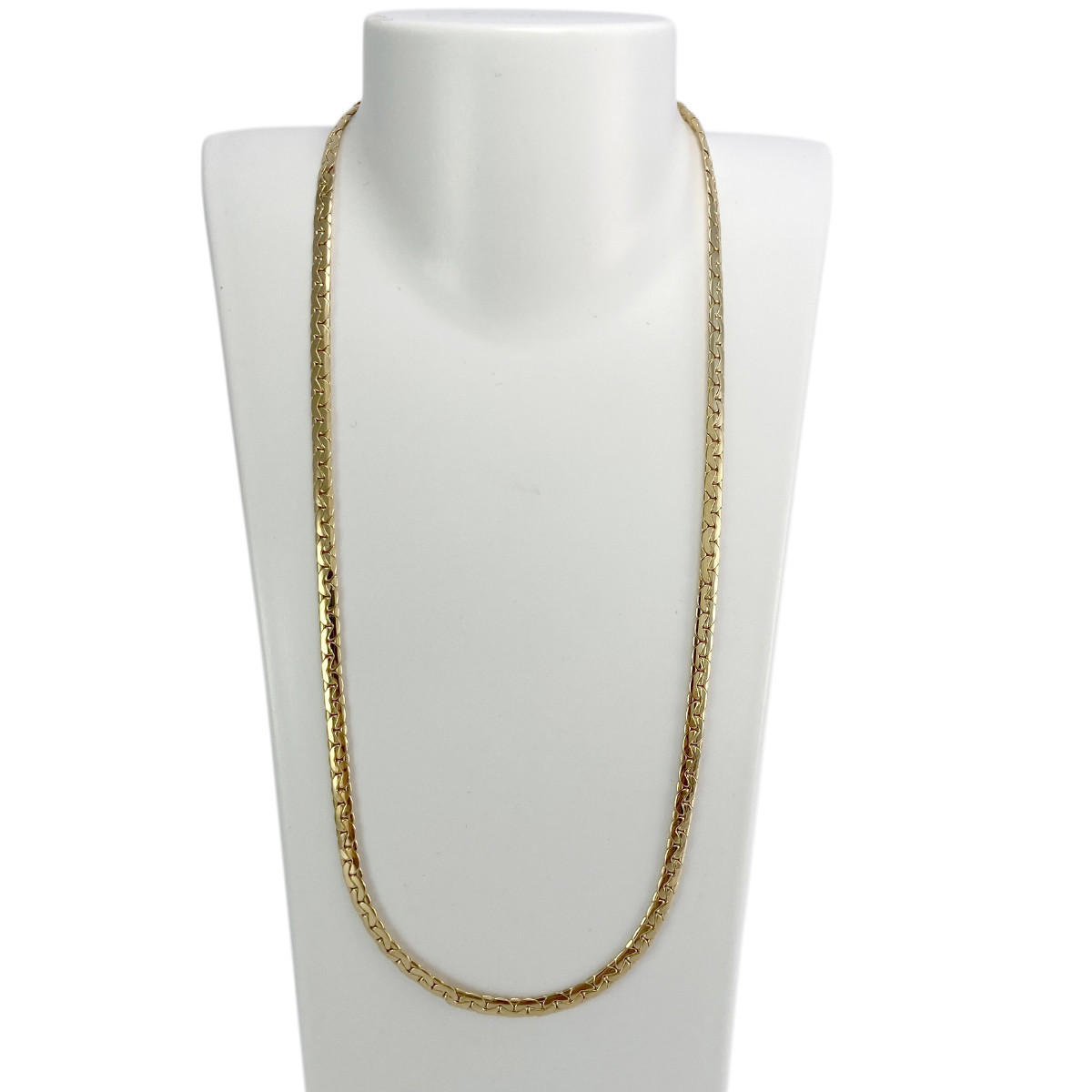 Collier d'occasion or 750 jaune maille haricot - vue 2