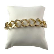 Bracelet d'occasion or 750 jaune maille gourmette 22 cm
