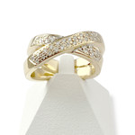 Bague d'occasion or 750 jaune diamants - vue 1