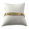 Bracelet d'occasion or 750 jaune double rang maille fantaisie 19 cm - vue V1