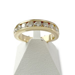 Bague d'occasion or 375 jaune diamants - vue 1