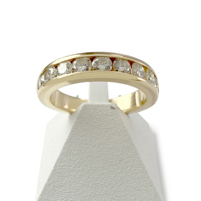 Bague d'occasion or 375 jaune diamants