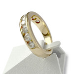 Bague d'occasion or 375 jaune diamants - vue 2