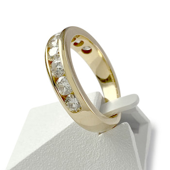Bague d'occasion or 375 jaune diamants