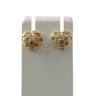 Boucles d'oreilles d'occasion or 750 jaune diamants