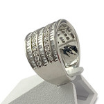 Bague d'occasion or 750 blanc diamants - vue 2