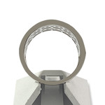 Bague d'occasion or 750 blanc diamants - vue 3