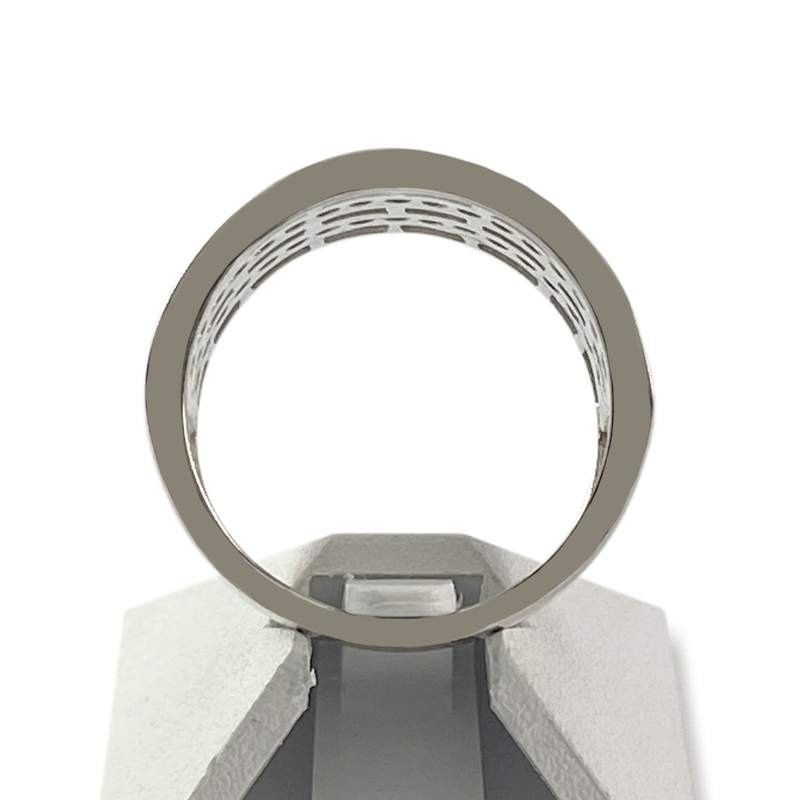 Bague d'occasion or 750 blanc diamants - vue 3