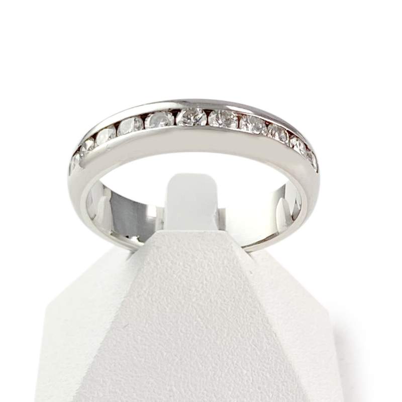 Bague d'occasion or 750 blanc diama - vue 1
